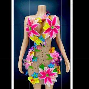 Adam & Eve Flower Dress Pink